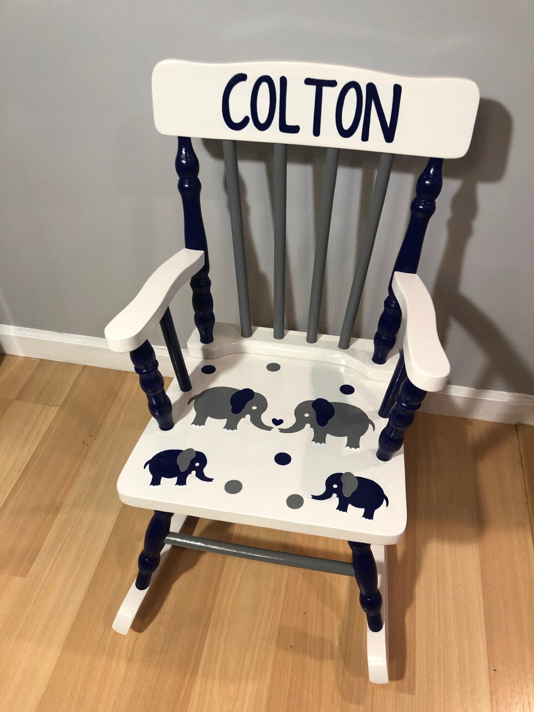 Elephant Rocking Chair - Baby Boy Nursery - Baby Elephant - Nursery ...