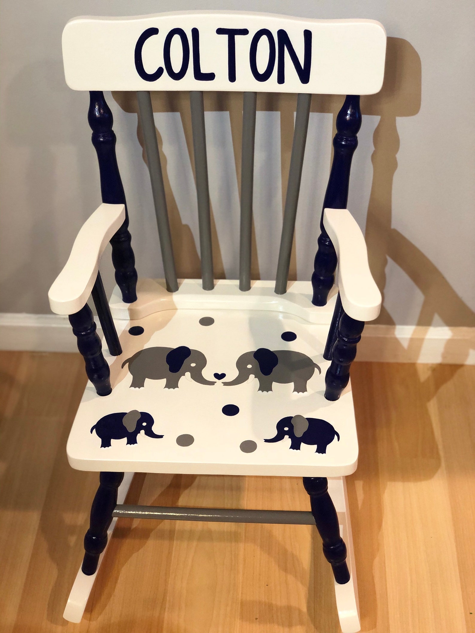 Elephant Rocking Chair Baby Boy Nursery Baby Elephant | Etsy