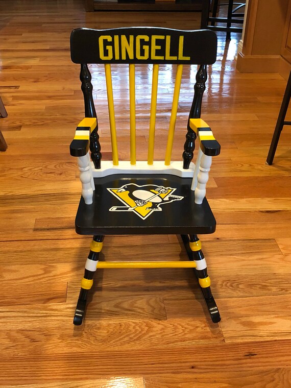 Pittsburgh Penguins Kids Rocking Chair Pittsburgh Penguins Etsy