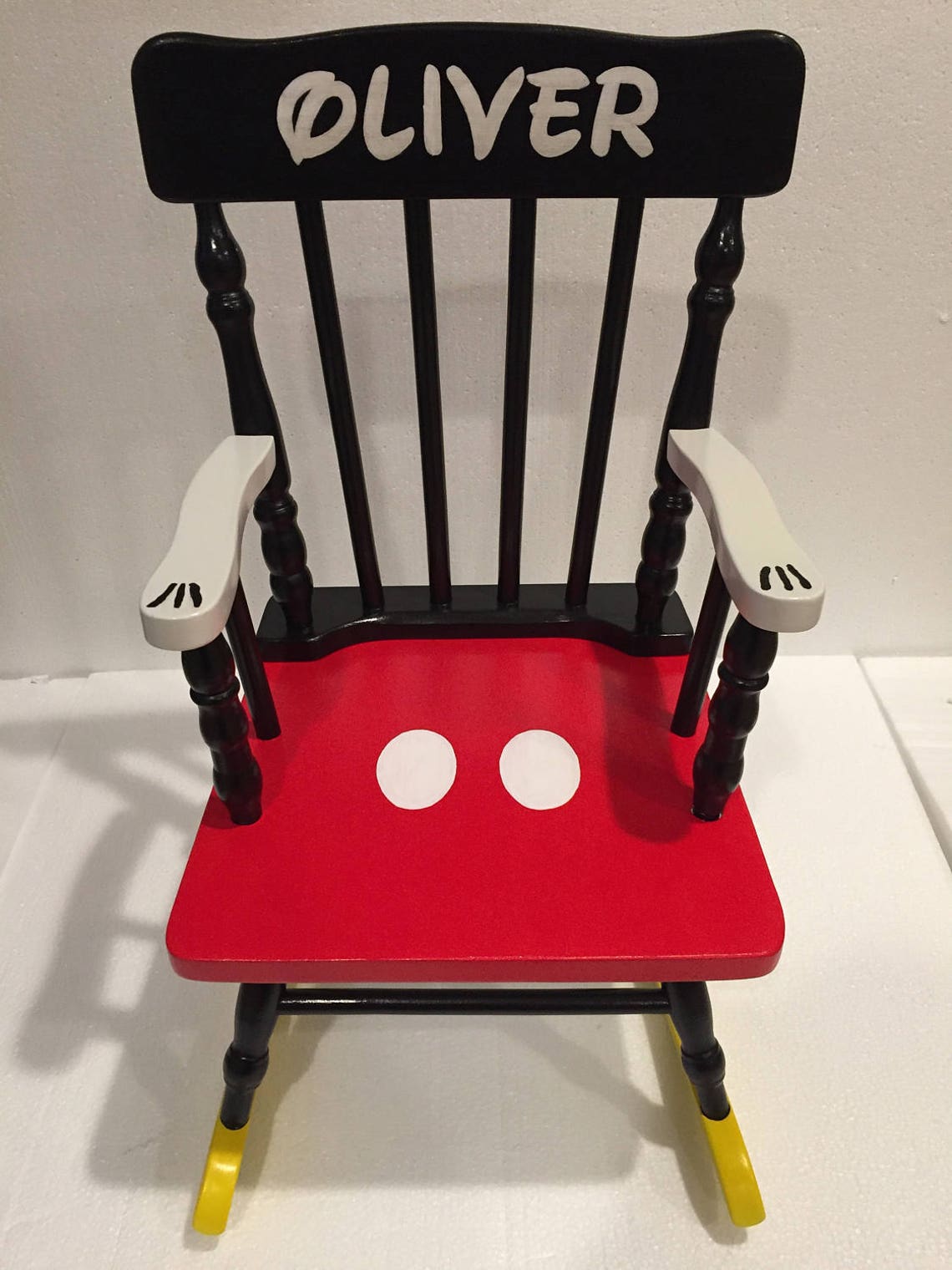 Mickey Mouse Rocking Chair Mickey Mouse Kids Disney Chair Etsy