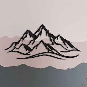 Mountain wall decor, Mountain wall art, Hanging wall art mountains, Wooden wall decor, Wooden wall art, Wall hanging, Home decor