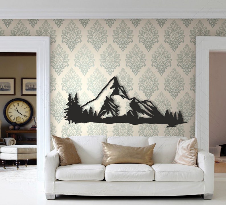 Mountain Wall Decor Mountain Wall Art Hanging Wall Art Etsy