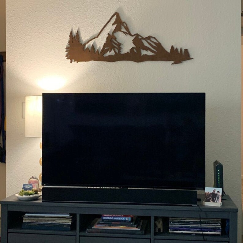 Mountain Wall Decor Mountain Wall Art Hanging Wall Art Etsy