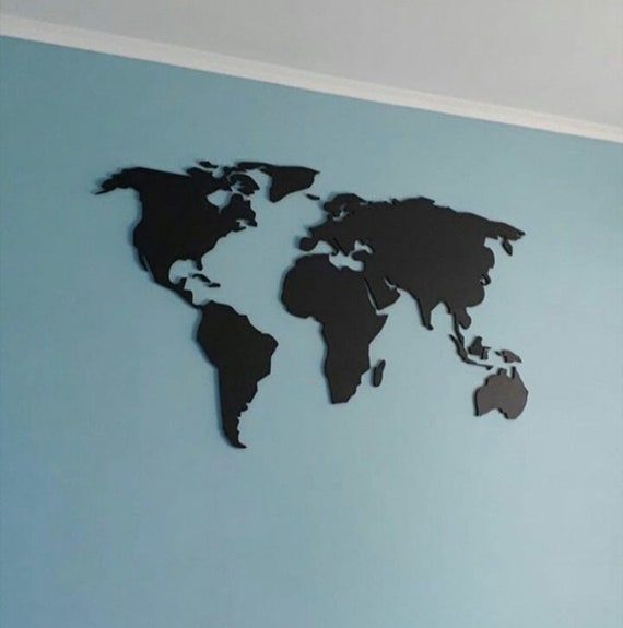 World map, Wooden world map, Geometric world map, Wooden wall decor, Wooden wall art, Housewarming gift, Weltkarte,  Carte du monde
