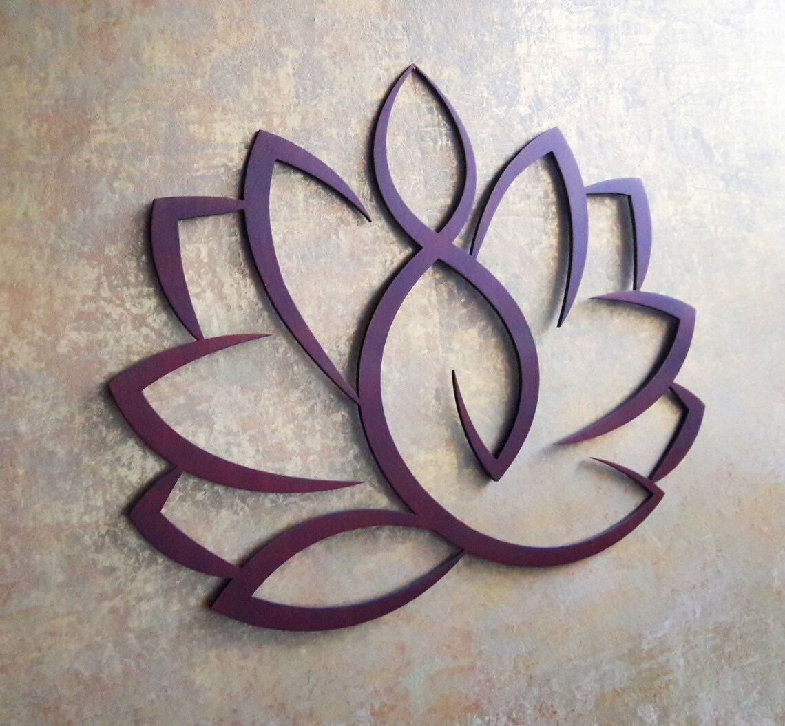 Lotus wall decor Lotos wall art Flower decor Hanging wall Etsy