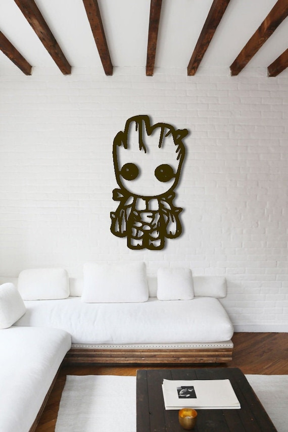 P/óster de beb/é Groot en lienzo y arte de pared impresi/ón moderna para decoraci/ón de dormitorio familiar 20 x 30 cm