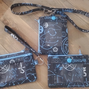 Monedero con cremallera y estampado inspirado en Supernatural súper lindo