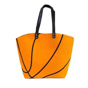 Super Cute Large Basketball Tote Print Canvas Tote -Monogram Included