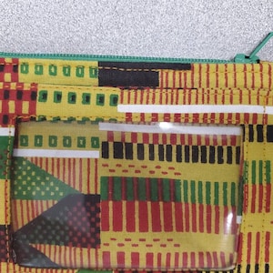 Llavero con billetera para identificación con estampado africano súper lindo