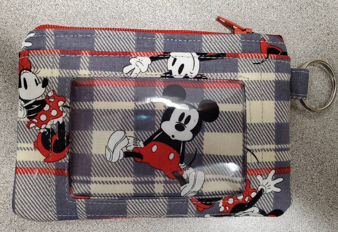 Mouse Wallet Pattern Super Cute Mouse Plaid Print ID Wallet Key Chain/lanyard - Etsy