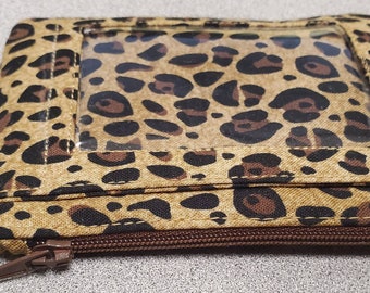 Super Cute Leopard Print ID & Coin Wallet Key Chain/Lanyard