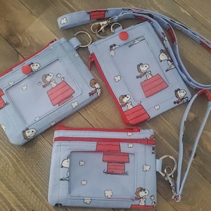 Monedero y llavero con cremallera para identificación y monedas con estampado de casa de perrito súper lindo