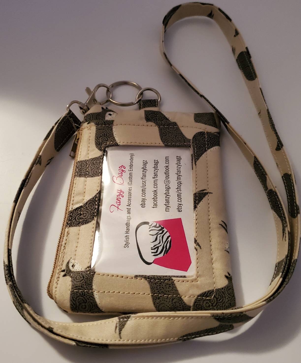 Super Cute Squirrel Party Print ID & Coin Wallet Key Chain - Etsy