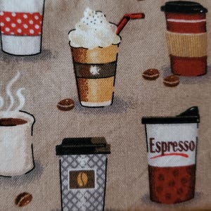 Super Cute Expresso Coffee Wristlet Lanyard ID/Badge Wallet w/Keyring image 8