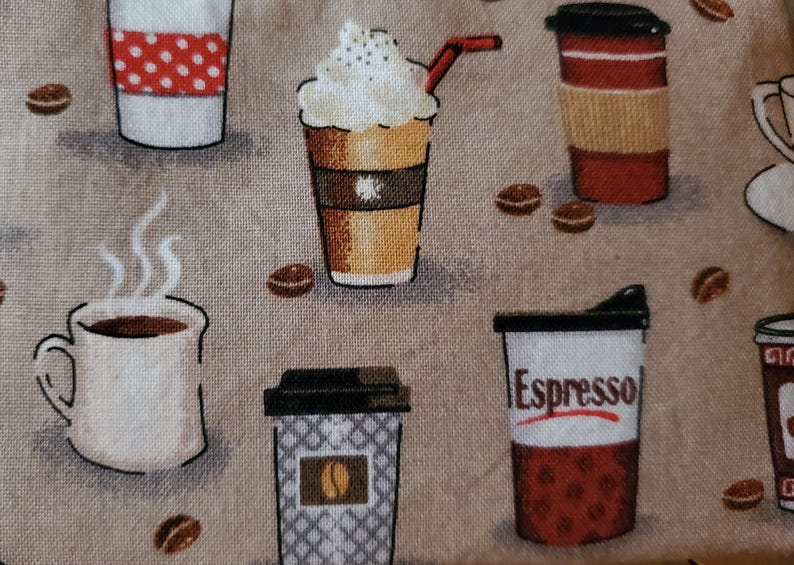 Super Cute Expresso Coffee Wristlet Lanyard ID/Badge Wallet w/Keyring image 8
