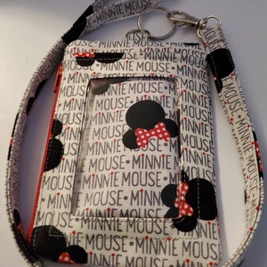 Llavero/cordón para billetera con identificación con estampado de ratón súper lindo