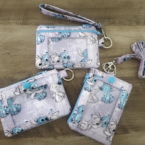 Super Cute My Sweat Heart Alien Print ID Wallet Key Chain Lanyard