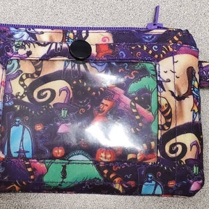 Super Cute Nightmare Party Print ID Coin Wallet Key