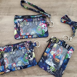 Super Cute Halloween Horror Print ID Wallet Key Chain