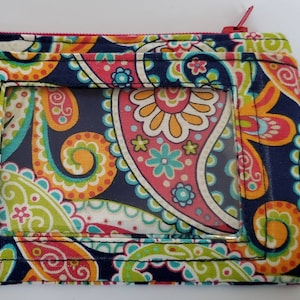 Llavero con billetera para identificación con estampado paisley súper lindo