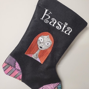 Handmade Christmas Ghost Girl Stocking-Monogram Ready