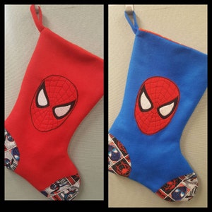 Adorable Handmade Inspired Super Hero Christmas Stocking