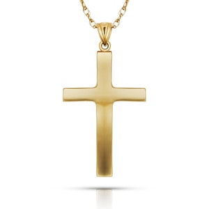 14k Solid Gold Cross Pendant | Solid Gold Cross| Cross Pendant | Religious | Free Shipping 15x30mm