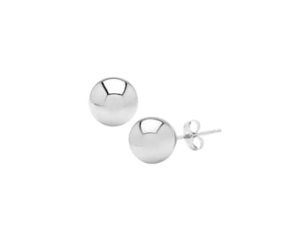 14 kt gouden ronde bal push-back studs| Witgouden bolstekers | Gouden bolstekers | Massief gouden boloorbellen | 2 mm 3 mm 4 mm 5 mm 6 mm 7 mm 8 mm