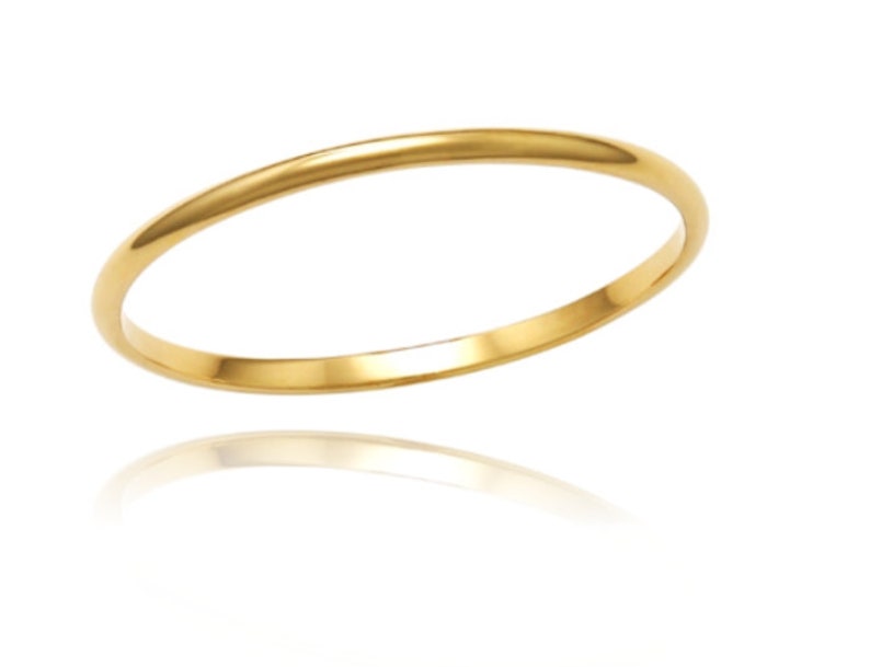 Minimalist 1mm Stacking| Dainty RingCyber Monday Sale 14K Solid Gold Thin Band Wedding Bands 14K Gold Thin Wedding Band