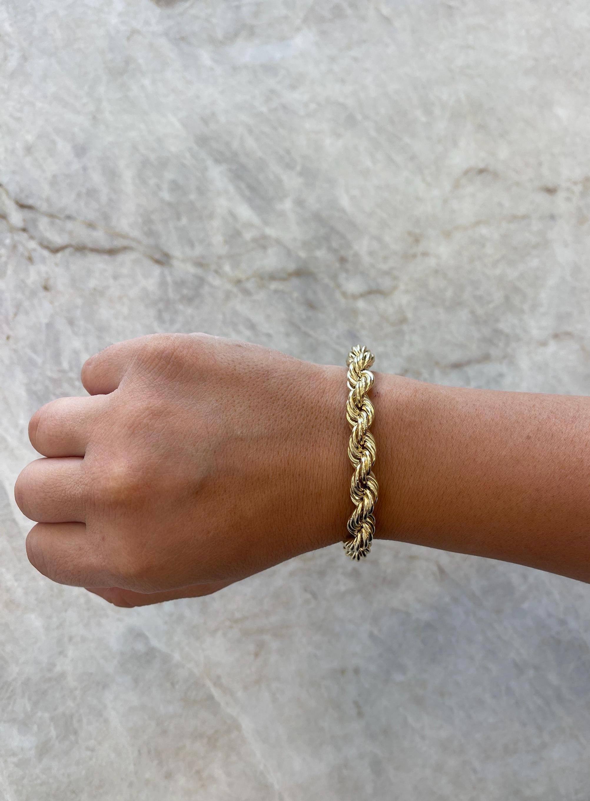 boz♥️ 14K USA ロープチェーン ブレスレット 14Kゴールドロープチェーンブレスレット | ロープゴールドブレスレット