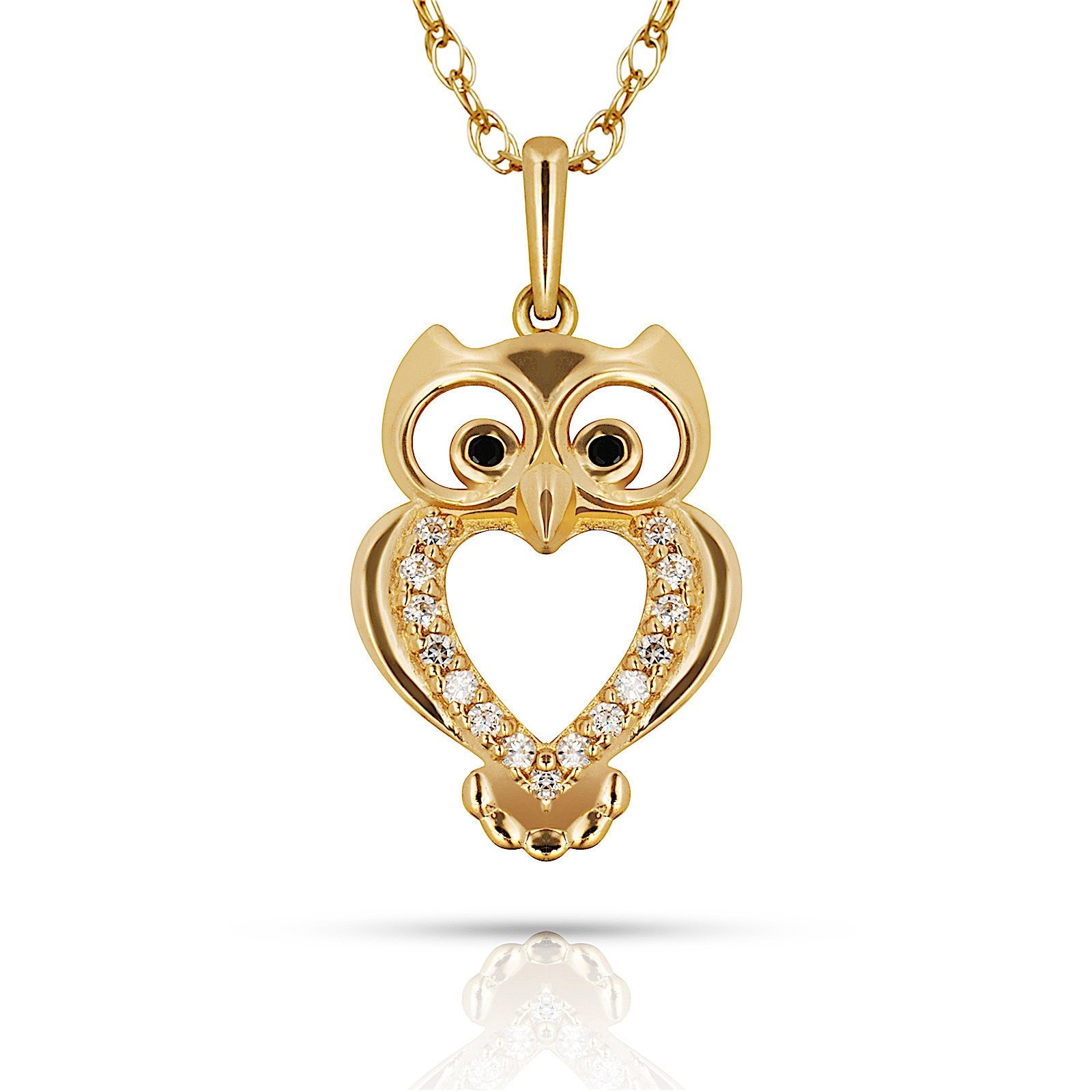 Gold Owl Shaped Pendant. Owl - Etsy 