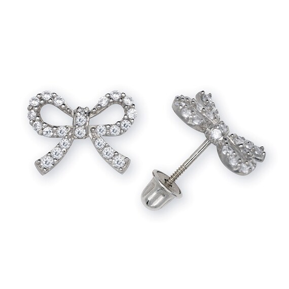 14K Gold Bow Studs | 14K Gold Bow Earrings | Bow Studs | 8mm