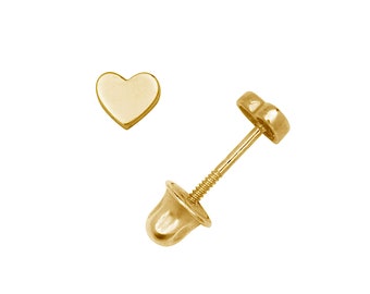 14K Gold kleines Herz Ohrstecker - 3 mm Mini Herz Ohrstecker - Gold Herz Stapel Ohrringe - Minimalist Herz Ohrstecker - Mädchen Ohrringe versandkostenfrei