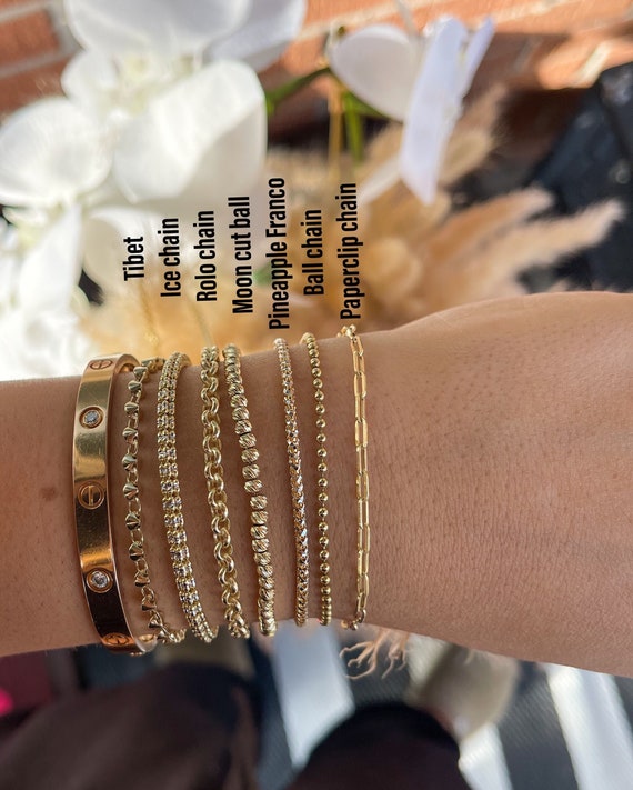 Dainty Gold Bracelets for Women Cute Tiny Sideways Cross Bracelets Layered  Pearl | eBay
