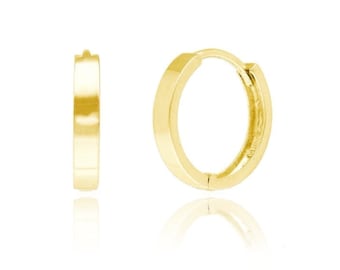 Huggies de oro macizo de 14 quilates / Huggies de 10 mm 12 mm 14 mm