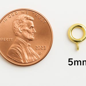 14K Solid Spring Ring Clasp. 14K Gold Findings. Solid Gold. Bracelet Making. Necklace Making. image 3
