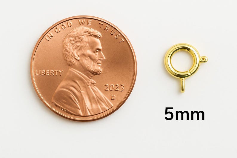 14K Solid Spring Ring Clasp. 14K Gold Findings. Solid Gold. Bracelet Making. Necklace Making. image 3