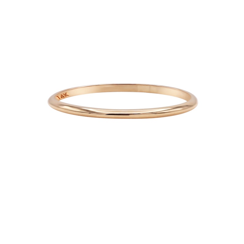 Minimalist 1mm Stacking| Dainty RingCyber Monday Sale 14K Solid Gold Thin Band Wedding Bands 14K Gold Thin Wedding Band