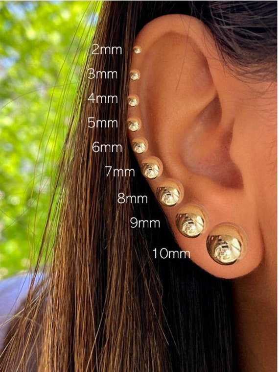 2.5mm Ball 14K Piercing Stud – Studs