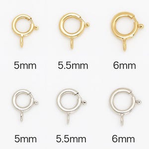 14K Solid Spring Ring Clasp. 14K Gold Findings. Solid Gold. Bracelet Making. Necklace Making. image 1
