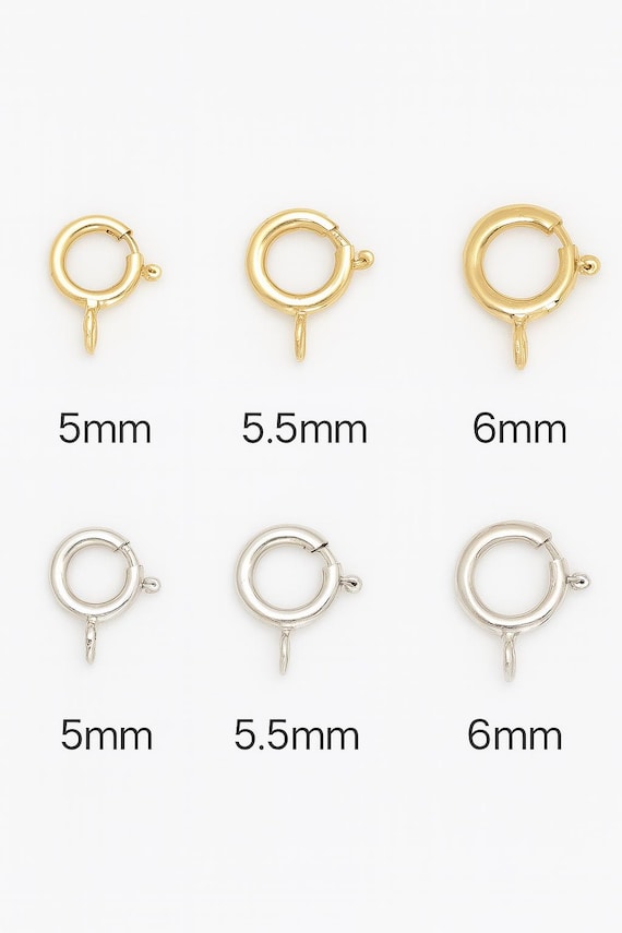 14K Solid Spring Ring Clasp. 14K Gold Findings. Solid Gold. Bracelet Making. Necklace Making.
