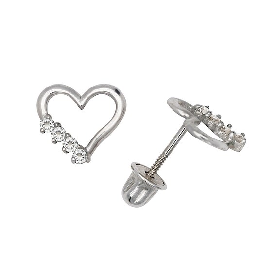 Cabochon Settings, 40 Pieces Stud Earrings Blank Heart Shape
