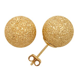 14K Solid Yellow Gold Stardust Laser Cut Glimmer Ball - Etsy