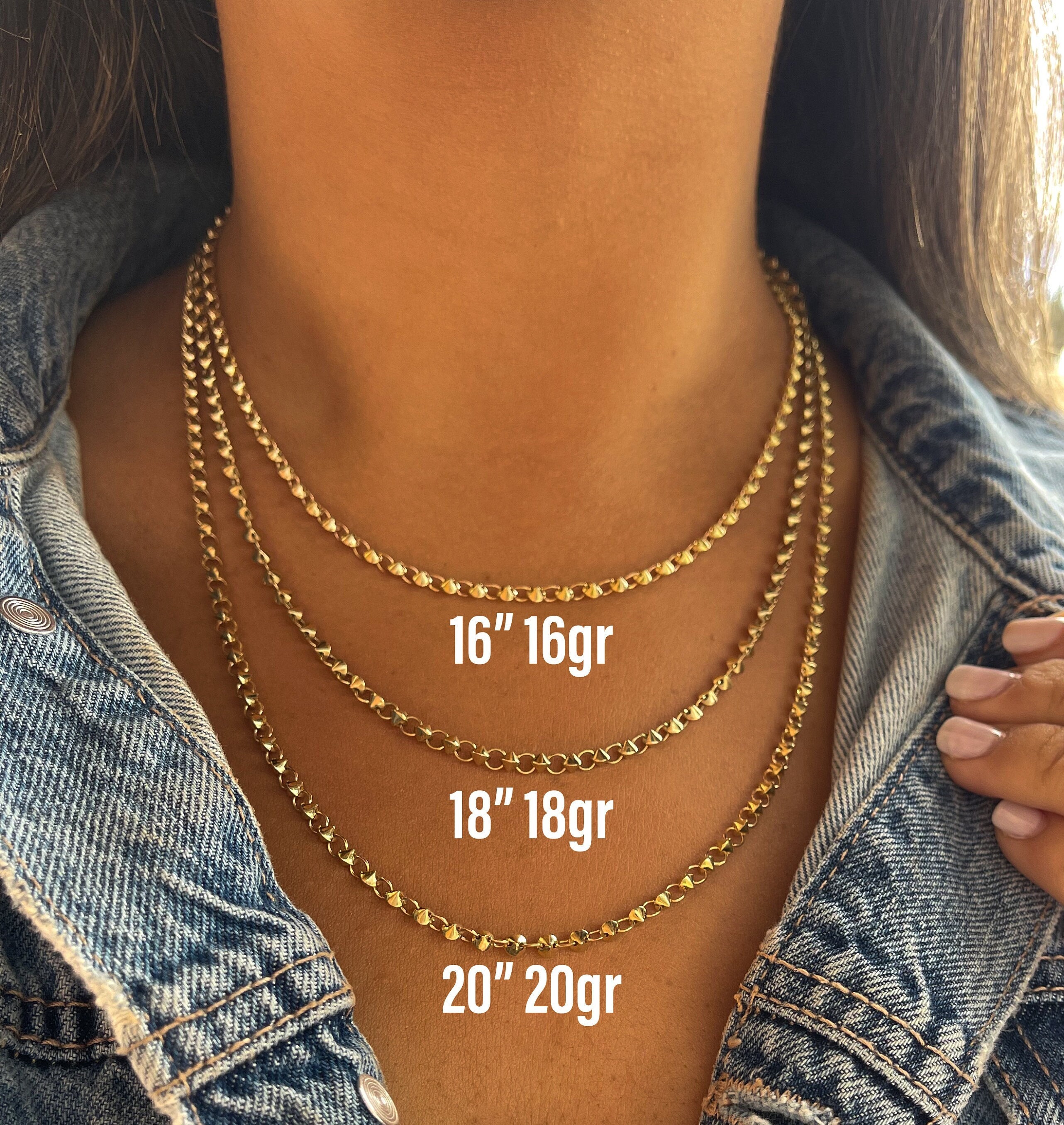 チムチム ゴッド 16個セット 希少 プラチナ ゴールド 14Kソリッドゴールドスパイクボールチェーンネックレス • 繊細な