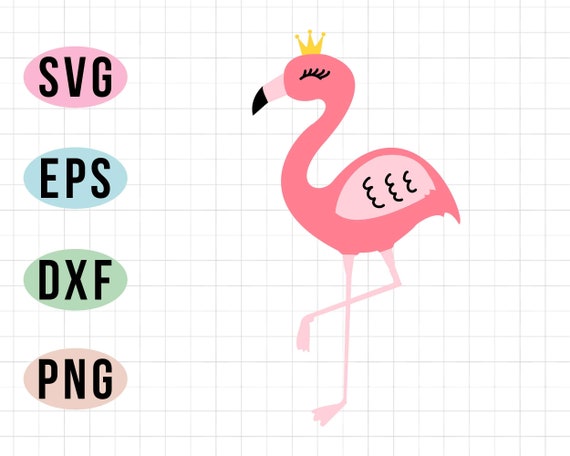 Susse Flamingo Svg Geschichtete Kawaii Vogel Svg Krone Rosa Etsy