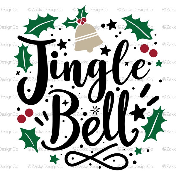 jingle bell svg | Christmas t shirt svg | Christmas Sublimation Design |Cute | Shirt SVG | Clip art | PNG | DXF | eps  | simple