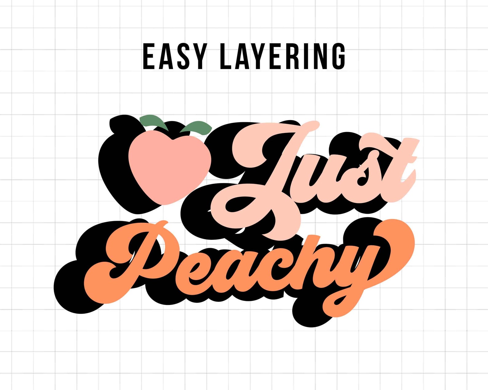 Just Peachy Svg Kawaii Peaches Svg Retro Quote Fruit Svg Etsy