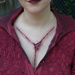 Autopsy Scar Prosthetic: Halloween Zombie SFX Makeup (latex)