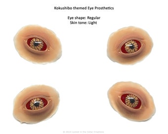 Set of 4 demon slayer eye prosthetics for anime cosplay