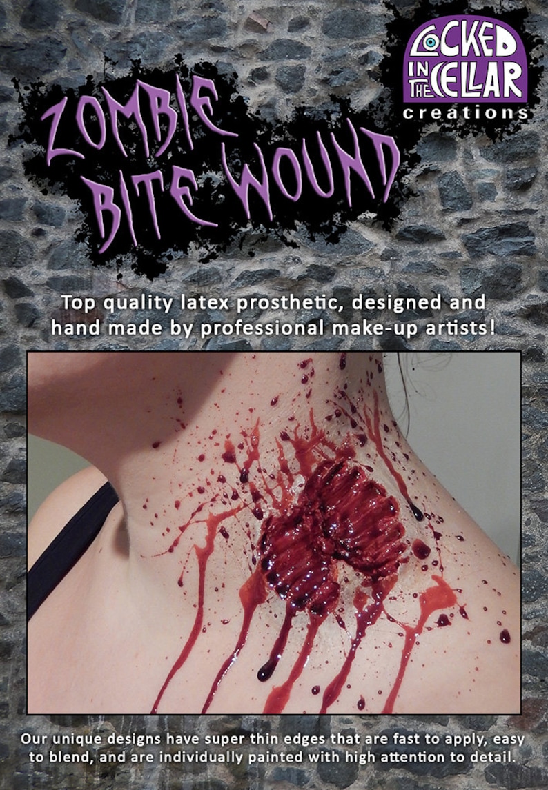 Realistic Zombie Bite Wound Prosthetic Latex Bite Injury SFX | Etsy